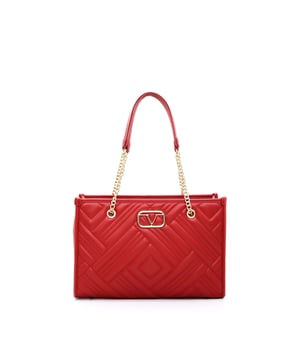 Damesshopper met ritssluiting. één met binnenzakken met ritssluiting. afwezige externe zakken. in ketting en schouderband van eco-leer. ontbrekend handvat. een binnencompartiment. extern materiaal. gevoerd met polyester binnenkant. Afmetingen: 35x24x11 cm. Modeproduct