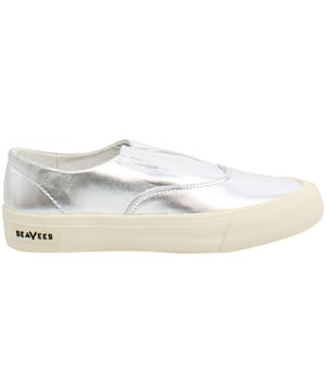 Zapatos de mujer Seavees Sunset Strip Slip-On de cuero liso plateado SUNSET STRIP SNEAKER_AF_CUERO PLATEADO