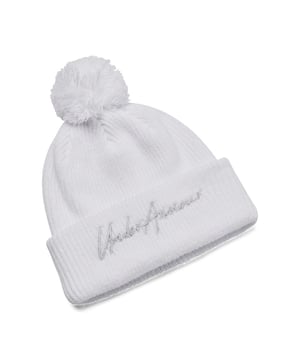 Under Armour Halftime Pom Beanie in White.- Ribbed acrylic knit fabric is supersoft and delivers allday comfort and warmth.- Material wicks sweat and dries really fast.- Classic top pom detail.- 100% Acrylic. Ref: 1373104100.