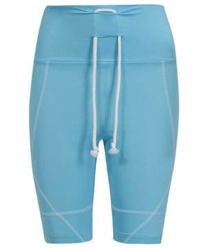 Add some sporty feels to your outfit of the day with these shorts. Cut from a slinky material in a choice of bue or orange, blue has a ruched, high-waisted fit, Orange is simpler with a logo print on the side. Team these with a crop top and box-fresh kicks to complete the look.
Sizing: As expected