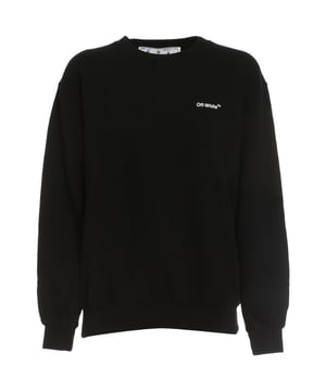Exprese el estilo urbano con esta sudadera Off-White. Confeccionada con 100% algodon para un ajuste y una sensacion comodos, presenta un pequeño logotipo en el pecho, mangas y dobladillos elasticos. Sientete elegante y elegante con esta pieza unica, logotipo de Off-White en el frente del pecho, sudadera negra de Off-White. Diseño Diag en la Espalda, Jersey Negro Blanquecino, 100% Algodon, Manga Larga, Cintura y Extremos de Las Mangas Elasticos, Cuello Redondo, Streetwear, Made In Italy, Jersey Negro