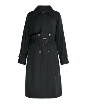 Wij presenteren een tijdloze, effen trenchcoat met een dubbele knoopsluiting en een brede revers. Maak de taille strakker met een riem met rechthoekige gesp, zodat hij goed aansluit op jouw figuur. Jas met lange mouwen en verstelbare riem. Zijzakken en een split aan de achterkant zorgen voor bewegingsvrijheid, perfect om terug te keren naar kantoor.  Jas