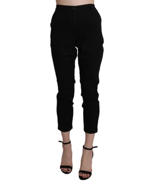 Merk: ACHT  
Staat: Nieuw met labels  
Authenticiteit: 100% Authentiek  
Materiaal: Katoen  
Kleur: Zwart  
Stijl: Hoge taille cropped capri broek  
Sluiting: Rits  
Logo-details  
Oorsprong: Made in China  
Geslacht: Vrouwen