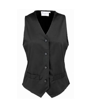 Eigentijdse stijl gilet met 4 knopen en 2 functionele horlogezakken. Zelfstof terug. Afmetingen van de borst (op maat) S - 10, M - 12, L - 14, XL - 16, 2XL - 18. Stof 65% Polyester, 35% Katoen Twill. Gewicht 195gsm.