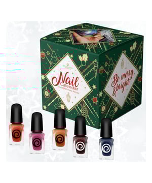 Nagellak adventskalender voor dames24 verrassende nagellakken voor een stijlvolle advent! Deze geweldige basis-, trendy- en effectlakjes maken deze kalender tot een bijzondere traktatie voor Kerstmis.Elke dag ontdek je een nieuwe nagellak. De 24 verschillende kleuren garanderen dat je voor elke gelegenheid de juiste nagellak hebt en elke look kunt perfectioneren.Deze schattige collectie nagellakken kan ook een prachtig cadeau zijn voor onder de kerstboom en zal het hart doen kloppen van elk meisje dat van nagellak houdt.Formaat: een stoere kubus van 14 cm zijde die aan 4 zijden opengaat