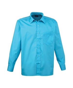 65% Polyester, 35% Katoen. Stof: Popeline. Ontwerp: Eenvoudig. Zakken: 1 borstzak. Sluiting: Knoopsluiting. Manchet: geknoopt, manchetknoop. Mouwtype: Met lange mouwen. Halslijn: Verstevigde kraag. Zoom: Recht. Ruginzet, Onderhoudsvriendelijk, Zelfkleurende knopen. 105gsm. Duurzaamheid: Amfori, BSCI, Oeko-Tex Standard 100 Gecertificeerd, REACH, Sedex, WRAP Gecertificeerd. Geschikt voor: Borduurwerk, zeefdruk, transferdruk.