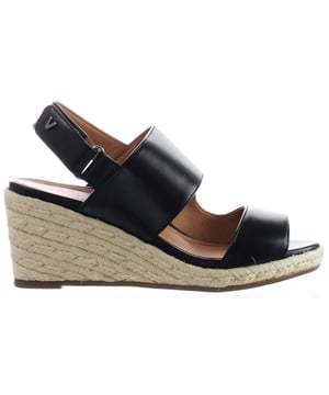 Preciosa sandalia de cuña con parte superior de piel ultrasuave y flexible que se complementa con el precioso envoltorio de yute de la cuña.  Correa de apoyo en el tobillo con ajuste de velcro.   Tulum Brooke se beneficia del soporte elevado de Vionic, diseñado para aliviar la presión en la planta del pie.