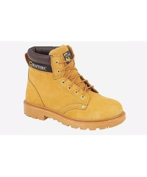 Constructed in a durable leather upper with a secure lace fastening and cushioned ankle collar, these Grafters Apprentice men's boots are a sturdy choice when it comes to protective wear. Designed to keep feet safe, these Apprentice boots feature a cushioned footbed, safety toe cap, and Activ-Step outsole.
- Nubuck Leather upper
- Secure lace fastening
- EN ISO 20345: S1 SRC safety rating
- Padded ankle collar
- Cushioned footbed
- Lightweight Activ-Step Dual Density PU Sole