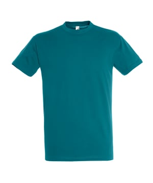 Geklebter Nacken. Gerippter Halsausschnitt. Schlauchförmiger Körper. Zwillingsnadel-Nähte. Stoffgewicht: 150 g/m². Material: 100% halbgekämmte Baumwolle. Brustumfang (Passform): XS(35/36), S(36/38), M(38/40), L(41/42), XL(43/44), XXL(45/47), 3XL(47/49), 4XL(50/52).