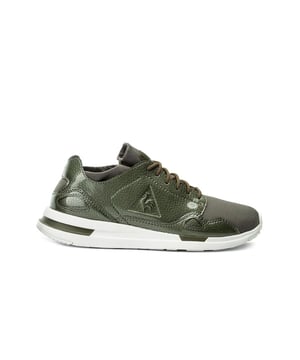 Le Coq Sportif LCS R Flow Lace-Up Groen Glad Leer Dames Trainers 1810026