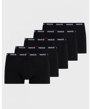 Five essential pairs of regular-rise trunks in stretch-cotton jersey with repeat-logo jacquard waistbands by HUGO.
Packaging: BoxExposed waistbandRegular rise
95% Cotton, 5% Elastane, Waistband: 56% Polyamide, 30% Polyester, 14% Elastane
50493840
 