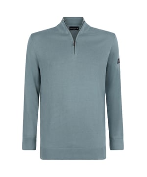 Jersey de hombre de la marca Presly & Sun. El jersey de Presly & Sun está hecho de algodón orgánico y tiene un corte recto. El suave algodón proporciona una gran comodidad.  Marca: Presly & SunNombre del modelo: Lewis Zip Knitted Pullover Categoría: jersey de hombreMateriales: algodónColor: azul