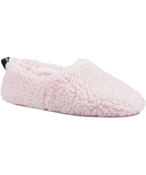 Der Emily ist eine flauschige, kuschelige Umarmung für Ihre Füße. Er hat ein Obermaterial aus Shearling-Kunstleder und ein Fleece-Futter sowie eine Einlegesohle aus Memory-Schaum, die Ihre Füße den ganzen Winter über warm hält.
