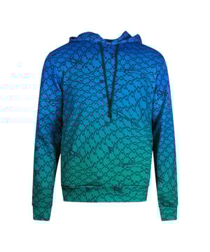 Blijf warm en stijlvol met deze gebroken witte blauwe hoodie. Deze hoodie heeft een iconisch ontwerp en zal zeker een gespreksstarter zijn. Pronk met je unieke stijl!, gebroken wit logo linksvoor op de borst, gebroken witte blauwe hoodie, normale pasvorm, gebroken witte blauwe hoodie, 94% polyamide, 6% elastaan, lange mouwen, elastische taille en mouwuiteinden. Verstelbare capuchon met trekkoord, grote kangoeroezak aan de voorkant, Made in Portugal, sportkleding, blauwe hoodie