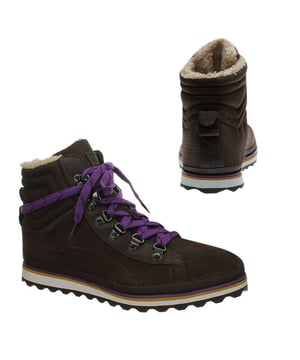 Puma City Snow Boots Unisex Ortholite Ski Lace Up Shoes Brown 354215 02 D37