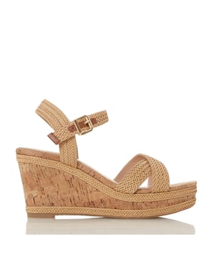Dune gold discount wedge sandals