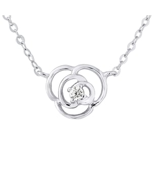 Bloem ketting - zirkoniumoxide - ketting mesh forçat - zilver 925 duizendste - Garantie 2 jaar tegen een productiefout - al onze juwelen bewijs van liefde worden aan u bezorgd in een doos met een certificaat van authenticiteit en een internationale garantie.