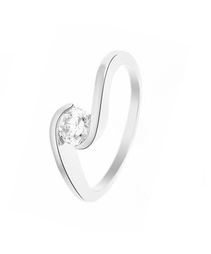 Solitaire Ring - Serti Wrapped - Zirkoniumoxides 5mm - Zilver 925 Duizenden Rhodium - verkrijgbaar vanaf maat 50 tot maat 60 - 2 jaar garantie tegen eventuele fabricagefouten - al onze juwelen bewijs van liefde worden in een doos geleverd met een certificaat-authenticiteit en een internationale garantie .
