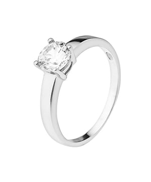 Solitaire Ring - Seri 4 Claws - Zirkoniumoxide - Zirkoniumoxide - Zilver 925 Duizenden Rhodium - Beschikbaar vanaf maat 50 tot maat 60 - 2 jaar garantie tegen eventuele productiefouten - al onze juwelen bewijs van liefde worden in een doos geleverd met een certificaat-authenticiteit en een internationale garantie .