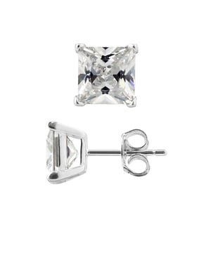 Oorbellen - Zirkoniumoxiden - Seri 4 Claws - Strollers Systeem - Zilver 925 Duizenden Rhodium - Garantie 2 jaar tegen alle fabricagefouten - al onze juwelen bewijs van liefde worden in een doos geleverd met een certificaat van authenticiteit en een internationale garantie.