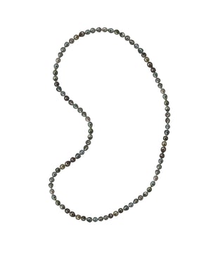 Collar de rango de perlas tahitianas anilladas 8-9 mm - A + calidad - color arco -en -ciel - longitud 75 cm - entregado en un caso con un certificado de autenticidad y una garantía internacional - Todas nuestras joyas están hechas en Francia.