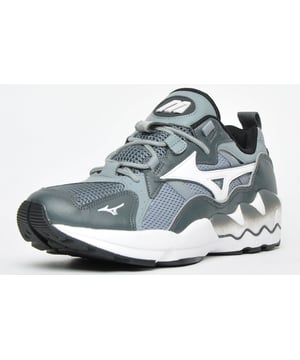 Mizuno Sport Style Wave Rider 1 Gray Lace Up Mens Running Trainers D1GA192705