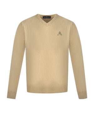 <p> • 40% wol, 40% katoen, 20% nylon </ p> <p> • lange mouwen </ p> <p> • V-hals </ P>