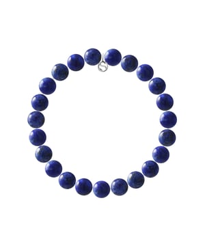 Bracelet - Lapiz Lazuli- Sterling Silver 925 Thousandths Ferrules | HR® elasticated - High Resistance | Manufactured in our French Workshop | Delivered with our prestige box and a certificate of warranty & authenticity 