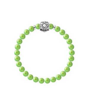 Bracelet Pure Gem | Freshwater Quality AA - Color LIME | Ferrules "HAPPY LOVE" Sterling Silver 925 Thousandths | HR® elasticated - High Resistance | Manufactured in our French Workshop | Delivered with our prestige box and a certificate of warranty & authenticity