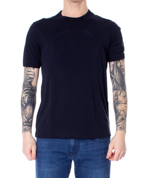 <b>Brand:</b> Armani Exchange<br><b>Gender:</b> Men<br><b>Type:</b> T-shirts<br><b>Season:</b> Spring/Summer<br><br><b>PRODUCT DETAIL</b><br>&bull; <b>Color:</b> blue<br>&bull; <b>Pattern:</b> plain<br>&bull; <b>Fastening:</b> slip on<br>&bull; <b>Sleeves:</b> short<br>&bull; <b>Neckline:</b> round neck<br><br><b>COMPOSITION AND MATERIAL</b><br>&bull; <b>Composition:</b> -100% cotton <br>&bull;  <b>Washing:</b> machine wash at 30°