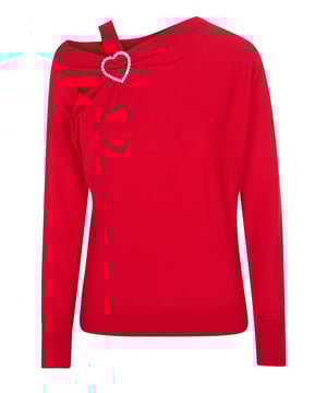 49% acryl, 49% viscose, 2% spandex; Love Moschino-trui; Model: WSF0290X1403 P05; Hoogwaardige afwerking; Ronde hals, lange mouwen; Ik hou van Moschino-logodetails