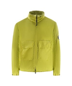 C.P. Company Chrome-R Hooded Golden Palm Jacket. Stay warm throughout fall and winter with C.P. Company Coat. Built and designed with comfortable pockets and logo on the Sleeve, this jacket is equipped to withstand the elements. Brave the outdoors in style and confidence with this sturdy and fashionable jacket!. Branded Lens Badge, 100% Polyamide, Filling: 100% Polyester. Hooded Jacket, Coat, Concealed Hood. Regular Fit, Fits True To Size, Recycled Nylon. Style Code: 13CMOW191A 005904M 249