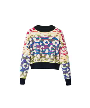 Marca: Desigual   Género: Mujeres   Tipo: Punto   Color: Multicolor   Patrón: Colorido   Escote: Cuello Redondo   Mangas: Manga Larga   Temporada: Otoño/invierno