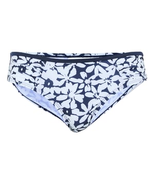 82% Polyamide, 18% Elastane. Design: All-Over Print, Floral. Fastening: Pull-On. Side Ruching. Waistline: Elasticated. Sustainability: Made from Recycled Materials. Sun Rating: UPF 50+.