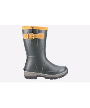 Premium-Gummi-Allzweckkurz-Wellington-Stiefel. Der Stratus Short bietet eine strapazierfähige Sohle mit Leder-Oberkante und Stratus sowie Verstärkungen um Ferse und Zehen, die einen insgesamt zuverlässigen Stiefel schaffen.
- Premium-Gummi, verbesserte Sohle Wellington- Leder-Oberkante und Riemen- Baumwollfutter- Interner Gummizug für besseren Sitz und zusätzliche Flexibilität- Herausnehmbare Komforteinlage- Multi-Textur-Griff