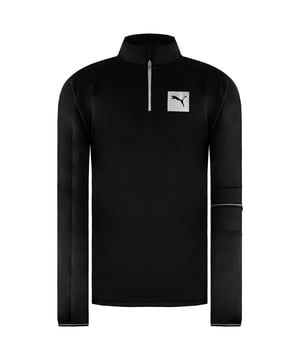Show up to your workout in style in this sleek, slim-fitting pullover. Packed with functional features, including dryCELL moisture-wicking technology, raglan sleeves to enhance freedom of movement and an earphone loop for cable management, you'll be prepared to achieve peak performance. 

Slim fit 
Reverse entry sleeve pocket for secure storage solutions 
Earphone loop for cable management 
Half zip closure 
Raglan sleeves for freedom of movement 
PUMA Cat Logo at left chest 
Polyester and elastane 

Material Information 
Shell: 91% polyester, 9% elastane