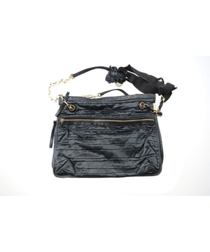 VINTAGE, RRP AS NEW
This chic Amalia bag by Lanvin is a great addition to your wardrobe. This elegant bag is crafted out of black quilted satin with an East/West silhouette. Unique decorative chain link shoulder straps have grosgrain fabric weaving and a small dangling Lanvin charm. This shoulder bag has a front zip pocket for storing your essentials in an easy to access manner. This Lanvin bag is great for carrying from day to night!

Lanvin Amalia Bag in Dark Green Satin
Material: Satin
Color: Dark Green
Size: One size 
Length:   400mm
Height:   320mm
Condition: excellent
Sign of wear: a bit wrinkled due to storage
SKU: 143894