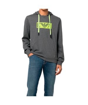 Sweat Emporio Armani Classic Logo Herren Grau Synthetisch. Authentisches Stadtkleidungsstück der Marke Emporio Armani - Streetwear/Sportswear-Design von Emporio Armani - Emporio Armani für Herren Fashion, perfekt für den Alltag - Sweat Emporio Armani in Grau passt hervorragend zu Ihrem restlichen Kleiderschrank - angenehmes Synthetikmaterial - klassisch - Classic Logo -