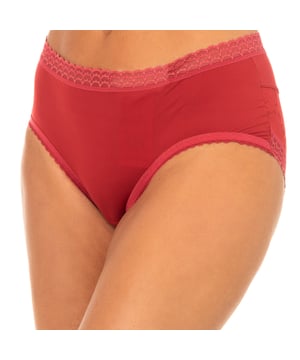 Elegance panties, from Playtex.
 Back, made of lace, for an ultra feminine and refined style.
 Lace around the contours.
 Seams seen in tone.
 Composition: 83% Polyamide, 17% Elastane
 Care:
Wash at max temperature 30º.
 Do not use bleach.
 Do not use dryer.
 Do not iron.
 Do not dry clean.