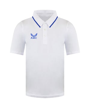 The Castore Media Kids White Tennis Polo Shirt combines a classic design with advanced performance features to keep young athletes comfortable and stylish on the court. Perfect for practice sessions, matches, or casual outings, this polo shirt is a versatile addition to any young tennis enthusiast's wardrobe.
Â 
Key Features:
Manufacturer Colour:

White/Blue


Lightweight Fabric:

Crafted from breathable and moisture-wicking materials to keep kids cool and dry during intense play.


Classic Polo Design: 

Features a timeless polo collar with a button placket for a clean and sophisticated look.


Stretch Construction: 

Provides full mobility and flexibility, allowing for unrestricted movement on the court.


Durable Materials: 

Built to withstand regular wear and washing, maintaining its shape and color over time.


AMC Branding: 

Subtle AMC logo detailing adds a touch of professionalism and highlights the collaboration with Andy Murray.


Tailored Fit: 

Offers a modern, athletic fit that ensures comfort without compromising style.


Versatile White Colorway: 

A crisp, neutral shade that pairs effortlessly with tennis shorts or casual wear.


Â 
The Castore Media Kids White Tennis Polo Shirt is designed for young players who value performance, style, and comfort. Whether competing or practicing, this polo ensures they look and feel their best on and off the court.