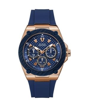 Spezifikation Details Marke Guess Modell W1049G2 Barcode Nummer 091661478505 Geschlecht Männer Gehäusegröße 45 mm Gehäuse Material Edelstahl Gehäuseform Kreis Zifferblatt Typ Analog Zifferblatt Farbe Blau Band Material Silikon Band Farbe Blau