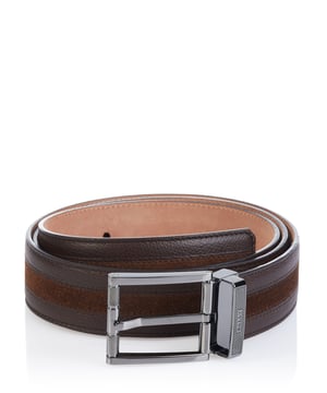 100% kalfsleer; Bally-riem; Model: 6229059 F721; Hoogwaardige afwerking; Zacht leer; speldgesp; Breedte: 3,5 cm; Bally-logodetails