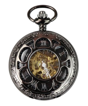 Automatisch zakhorloge Mechanisch Peaky Blinders Vintage Double Hunter Automatisch vintage retro klassiek zakhorloge Mechanisch bediend (GEEN BATTERIJEN NODIG!) Wordt compleet geleverd met fluwelen zakje
