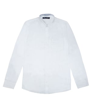 Ben Sherman Long Sleeve Collared White Mens Oxford Shirt 0066951 WHITE