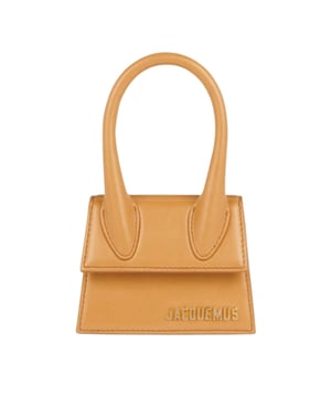This Bag from Jacquemus is the perfect accessory for those who want to add a classic touch to their everyday look, Jacquemus Brown Bag, Clasp Closure, Made In Italy, 100% Leather, Plain Camel Coloured Bag, The Chiquito Bag, Mini Bag