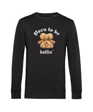 Jersey de hombre con estampado de osos de la marca Ballin Est. 2013. Los jerseys de Ballin Est. 2013 están hechos de 80% algodón orgánico y 20% algodón de poliéster reciclado, y tienen un corte regular. El suave algodón proporciona una gran comodidad.  Nombre del modelo: Born To Be SweaterCategoría: jersey de hombreMateriales: algodón orgánico, poliéster recicladoColor: negro