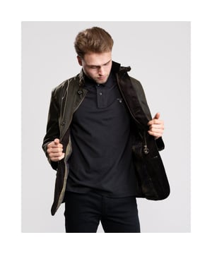 Mens Wax Jacket from the Original Classic Tartan Collection from Barbour. The Lutz Wax Jacket is a traditional mens wax jacket. With two pleated pockets, collar strap fastened with buckle and eyelets and corduroy collar the Lutz features many traditional Barbour details. Tartan cotton lining provides the finishing touch making the Barbour Lutz Mens Wax Jacket a stylish and practical option.
&nbsp;

8oz Oban, 100% Waxed Cotton
100% Cotton Barbour Tartan inner lining
100% Polyester in sleeve linings
Action back detail with stitched down half belt detail.
Sponge clean only
Back length: 27.5-31ins | 69.5-79.5cms