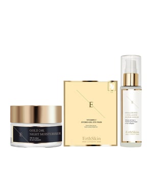 Achieve luxurious, radiant skin with this powerhouse trio: Anti-Wrinkle Night Moisturiser 24K Gold (50ml), Hyaluronic Acid & Collagen Serum (60ml), and Vitamin C Hydrogel Eye Pads (x5). The Anti-Wrinkle Night Moisturiser, infused with 24K Gold, works overnight to reduce fine lines and improve skin elasticity, delivering a firm, youthful glow by morning. Enhance hydration and collagen production with the Hyaluronic Acid & Collagen Serum, a lightweight yet potent formula that plumps and revitalizes skin for a smoother, dewier complexion. Revitalize tired eyes with Vitamin C Hydrogel Eye Pads, packed with antioxidants to brighten, reduce puffiness, and refresh the delicate eye area. Together, they offer a complete skincare solution for hydrated, firm, and luminous skin.