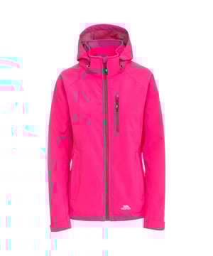 Waterbestendige jas met verstelbare afritsbare capuchon 3 zakken met rits Kin bescherming Platte manchet met tab Trekkoord in zoom Waterdicht 8000 mm, ademend 3000 mvp, winddicht 96% polyester, 4% elastaan, TPU-membraan Borstomvang Trespass Dames (ca.): XS / 81 cm, S / 86 cm, M / 91,4 cm, L / 96,5 cm, XL / 101,5 cm , XXL / 106,5 cm.