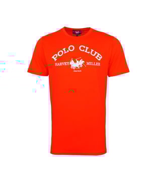Mooi en comfortabel T-shirt van het merk Harvey Miller. Harvey Miller Polo Club print op de borst met een ronde halslijn.